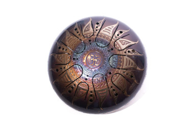 16018. Глюкофон с гравировкой - Ом в солнце (30 см, двусторонний) — mindmachine.ru