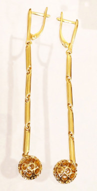 Украшение-гармонизатор. Серьги (шар, длинные)  — mindmachine.ru