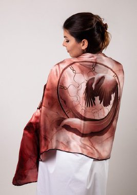 Silk scarf "Dreams of the ancient walls" — mindmachine.ru