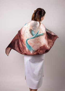 Silk scarf "Chocolate with a taste of heaven" — mindmachine.ru