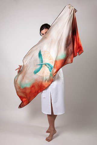 Silk scarf "Mezhdumire" фото 1 — mindmachine.ru