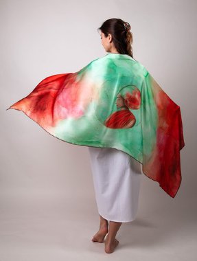 Шёлковый платок «Витки памяти» — mindmachine.ru