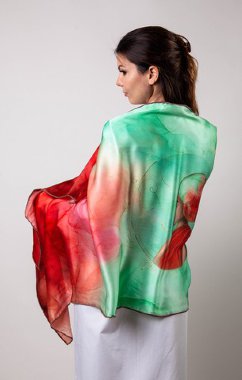 Шёлковый платок «Витки памяти» — mindmachine.ru