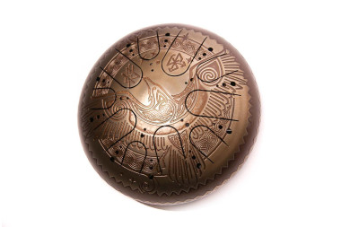 15923. Глюкофон с гравировкой - Ворон (30 см, двусторонний) — mindmachine.ru