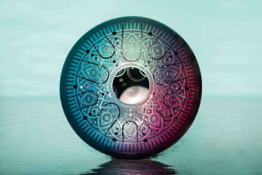 13186. Глюкофон с гравировкой - Глаз гора (30 см, двусторонний)  — mindmachine.ru