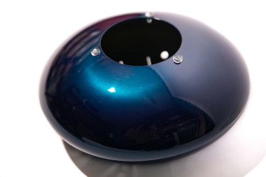 15920. Глюкофон без гравировки, узоры синие (22 см) — mindmachine.ru